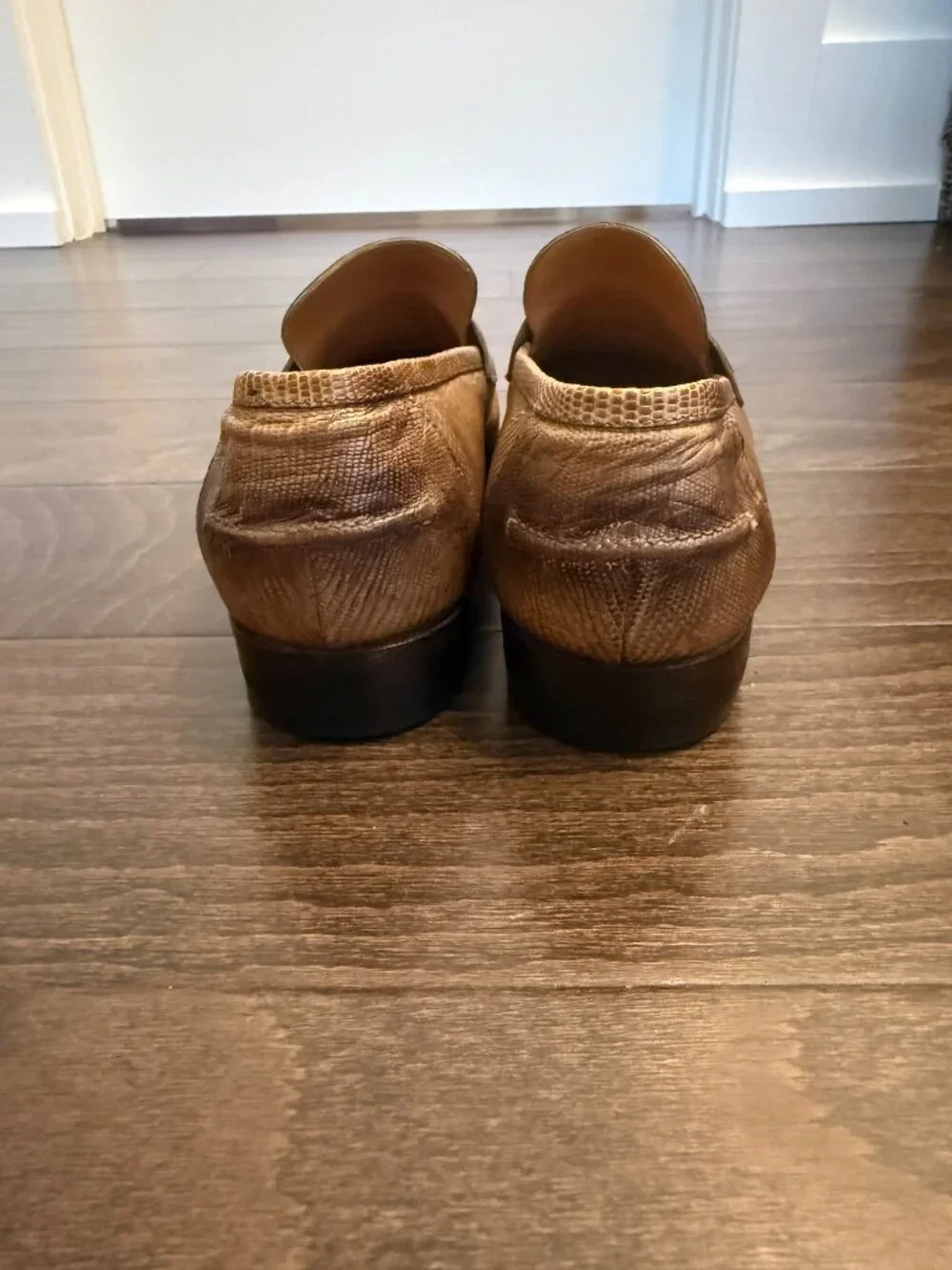 Vintage Gucci Genuine Lizard Leather Penny Loafers - Mens 6.5 (GUCCI SIZING)